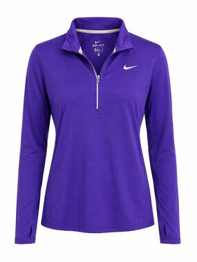 Nike Dri-FIT LSU Purple Half Zip Running Top M